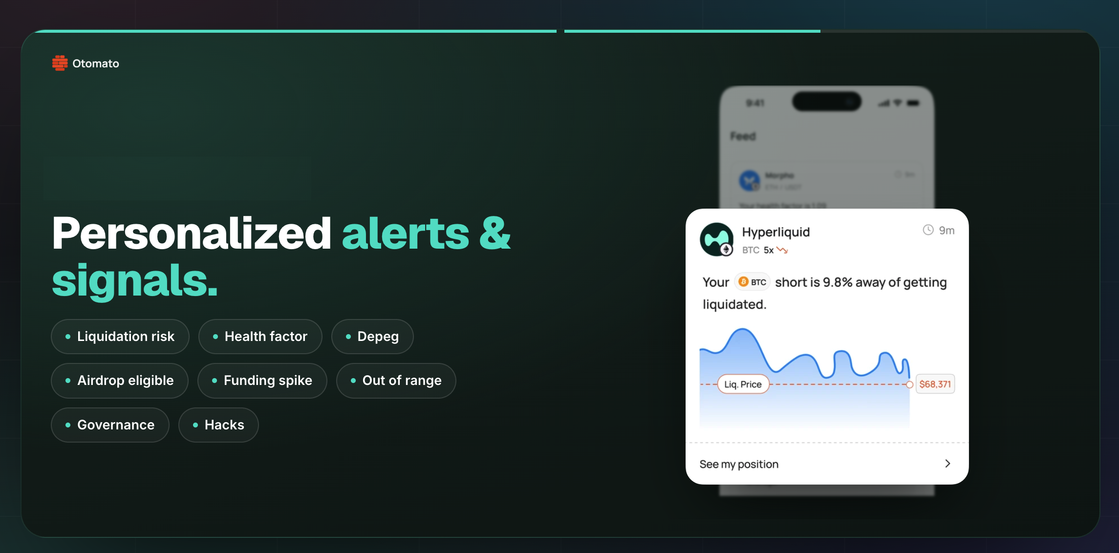 Personalized alerts and signals